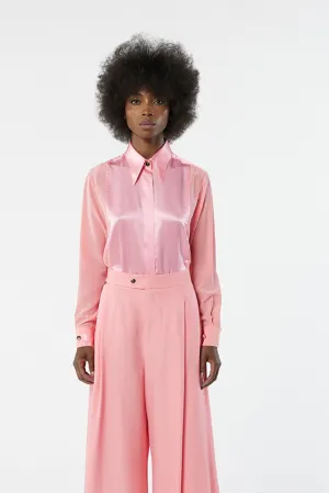 LOCK Powder Pink - silk shirt