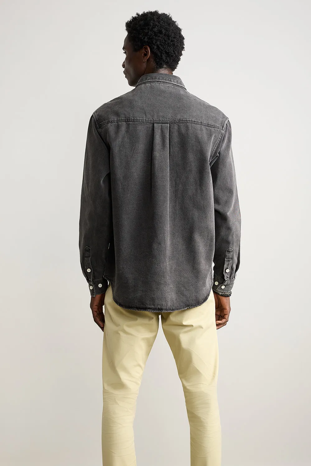 Men's Denim Blank Tag Shacket