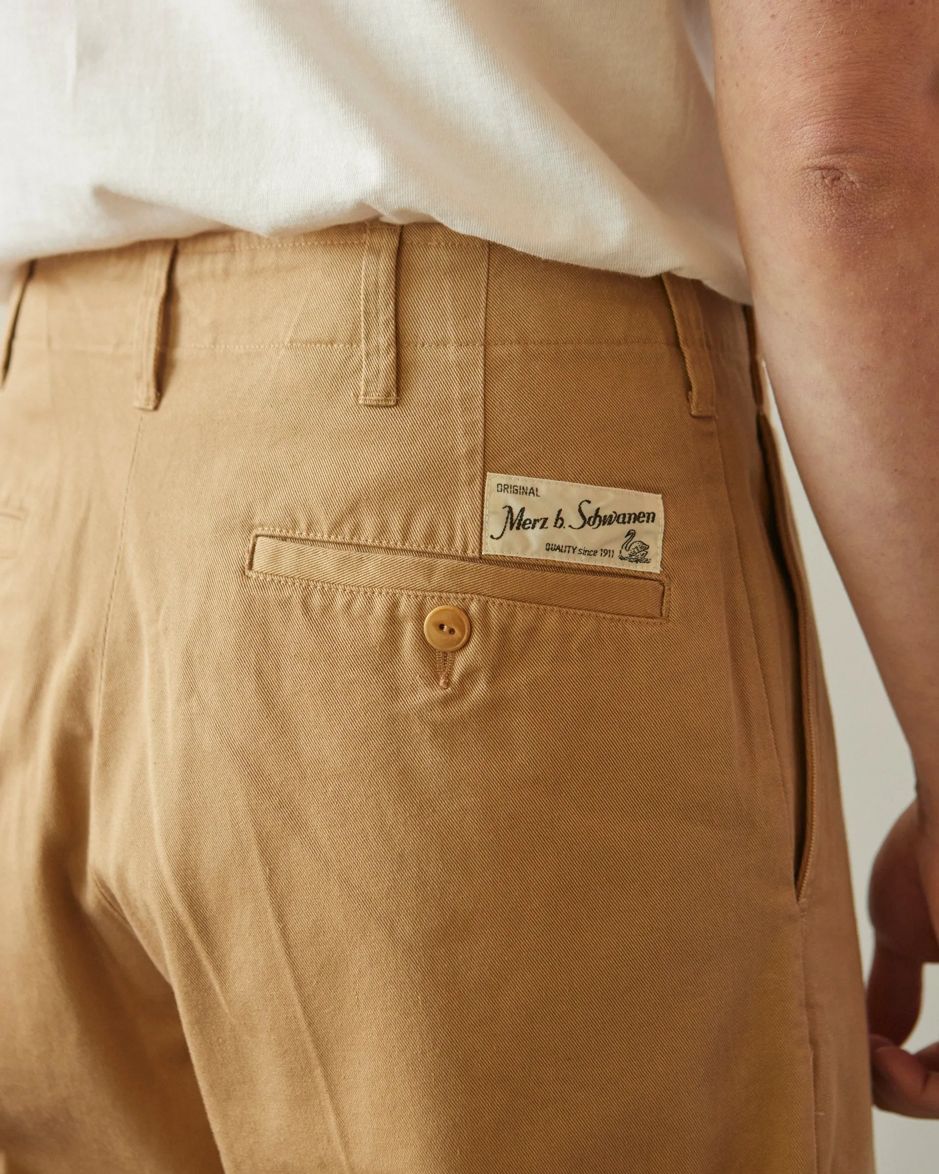 Merz b. Schwanen Relaxed Fit Chino, Khaki