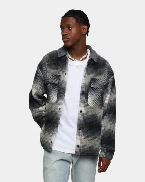 MNML Sherpa Lined Flannel Shirt Grey