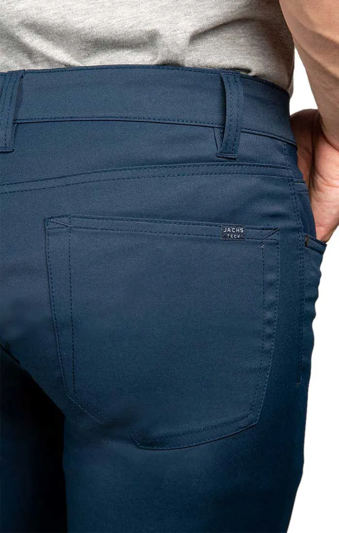 Navy Straight Fit Stretch Tech Pant