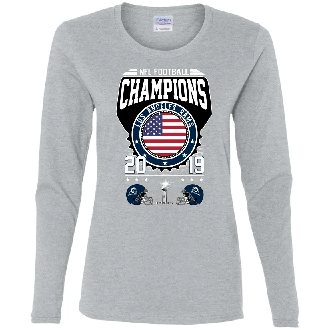 Nfl – Football Champions Los Angeles Rams Super Bowl 2019 Women Long Sleeve Shirt