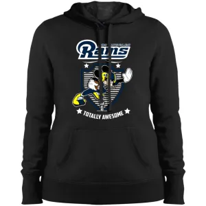 Nfl – Los Angeles Rams Totally Awesome Mickey Mouse Super Bowl 2019 Football Women Hooded Sweatshirt