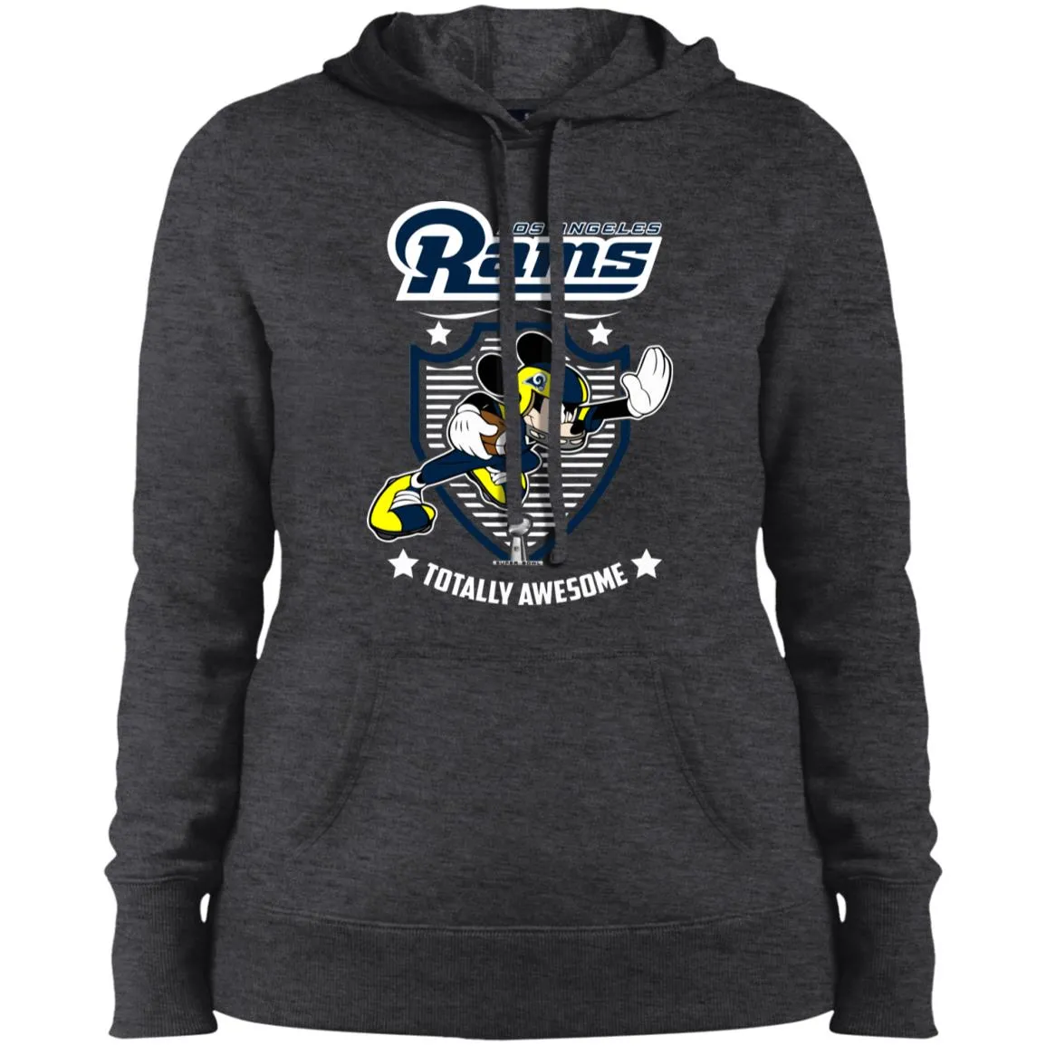 Nfl – Los Angeles Rams Totally Awesome Mickey Mouse Super Bowl 2019 Football Women Hooded Sweatshirt