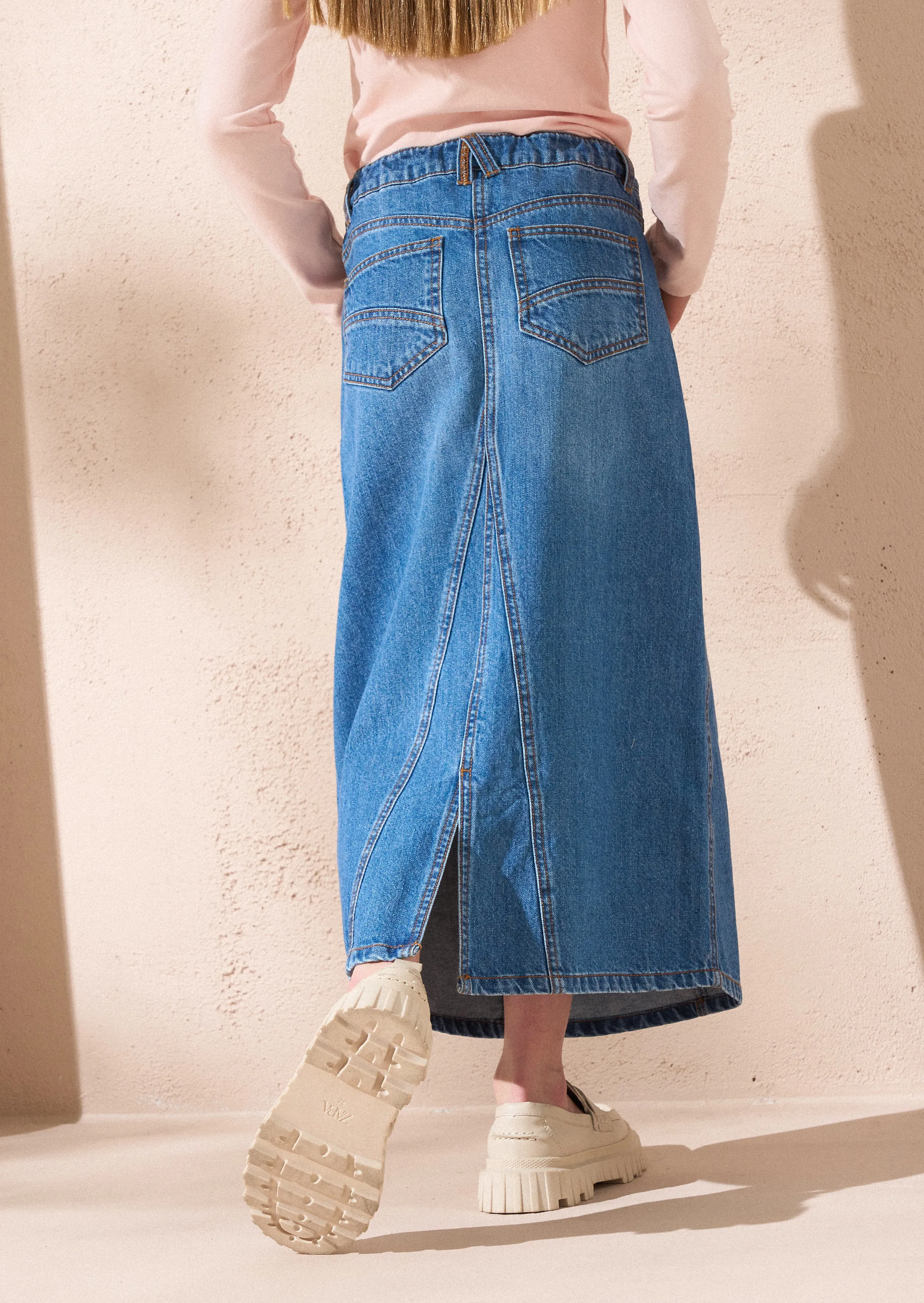 Nicolette Denim Midi Skirt