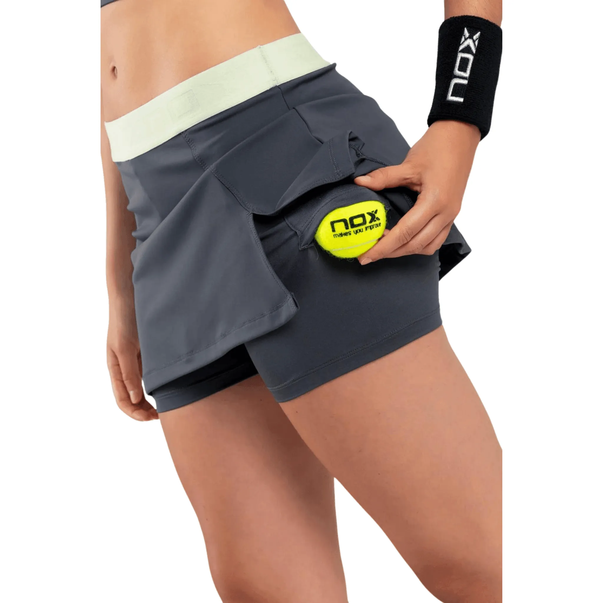 NOX Pro Charcoal Gray Women's Padel Skirt