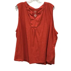 Orange Top Sleeveless By St Johns Bay, Size: 3x