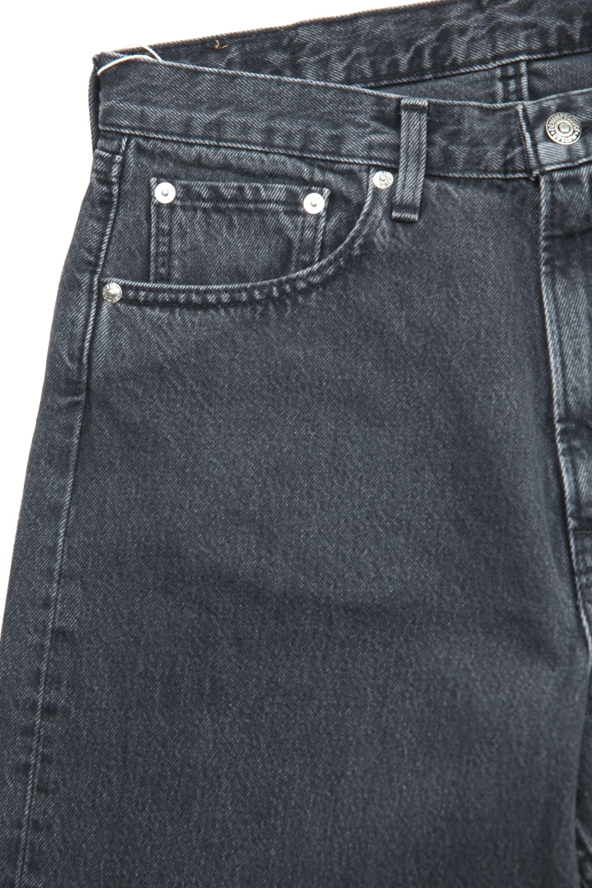 orSlow 101 DAD'S FIT DENIM PANTS (UNISEX) - Black Denim Stone