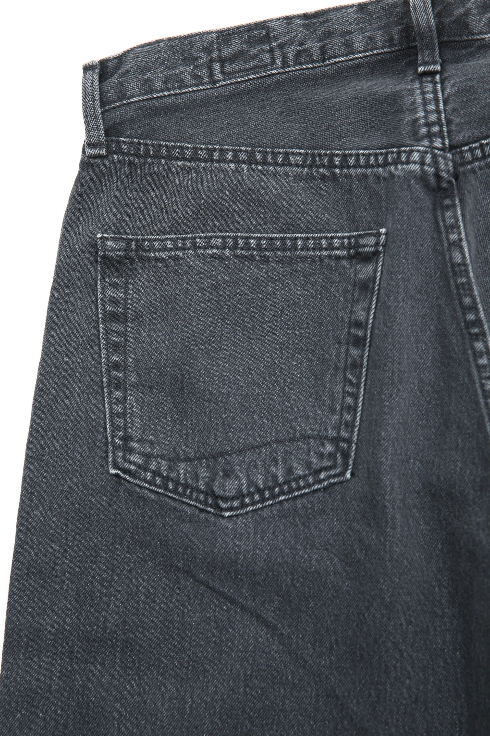 orSlow 101 DAD'S FIT DENIM PANTS (UNISEX) - Black Denim Stone