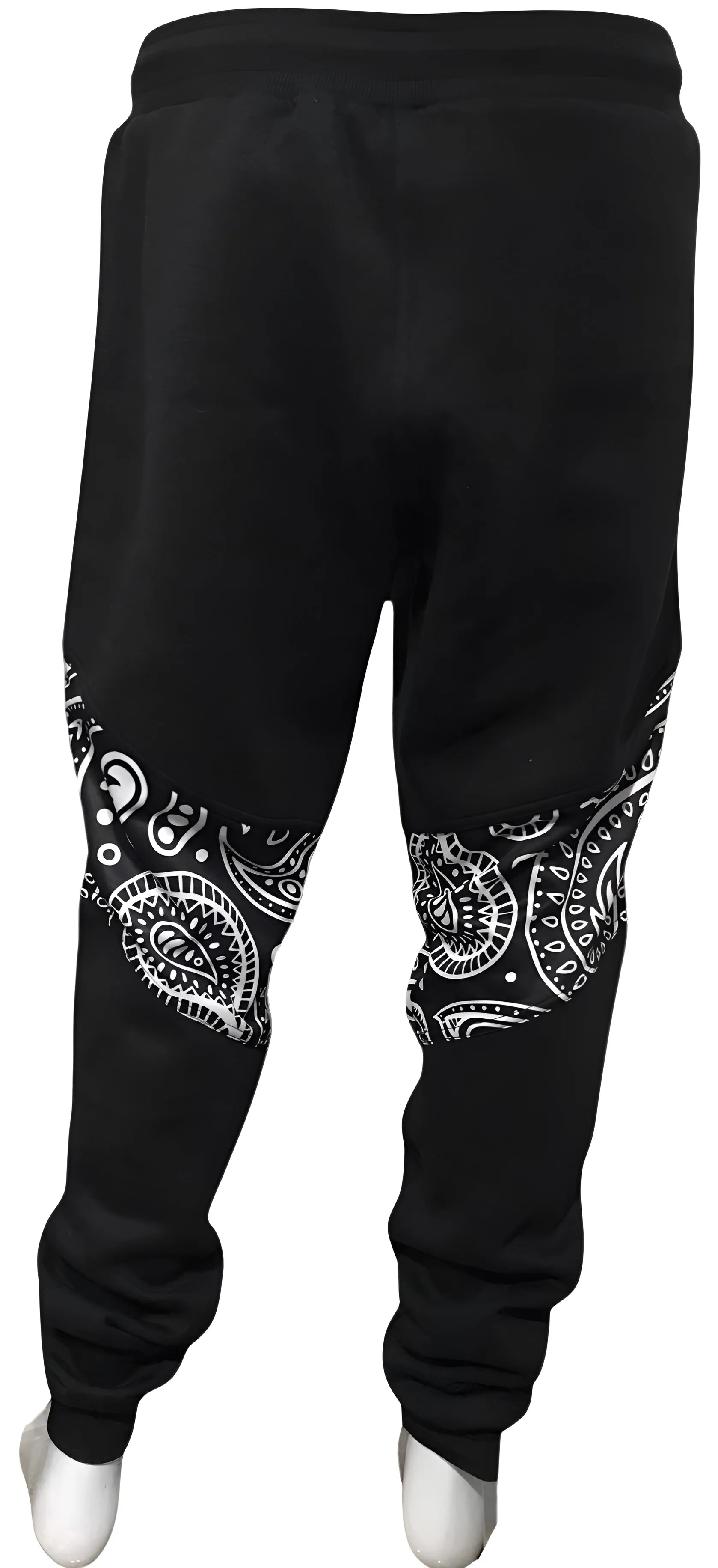 ^OUTFIT KINGS^ LUXURY BLACK BANDANA JOGGER SWEATPANTS (CUT & SEW COLLECTION)