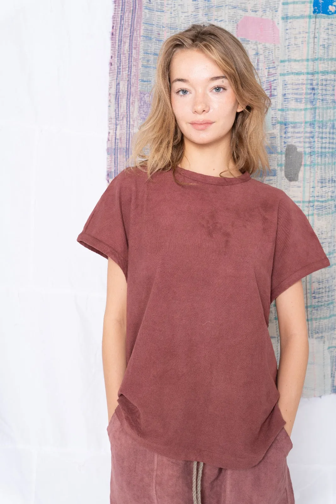 Palm Spring T. Organic/Recycled Cotton Deep Dye Garnet