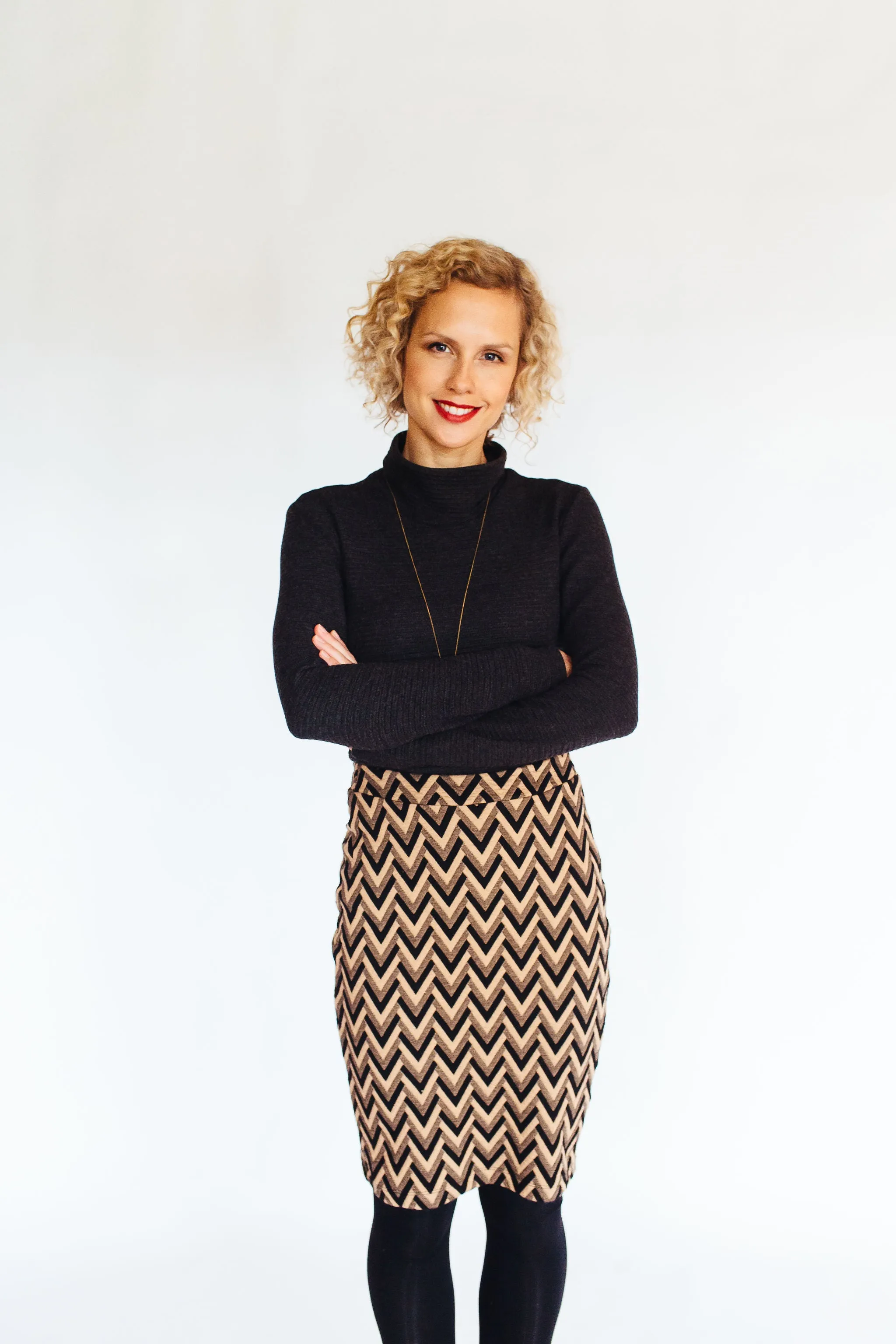 Perfect Pencil Skirt // Geo Stripes