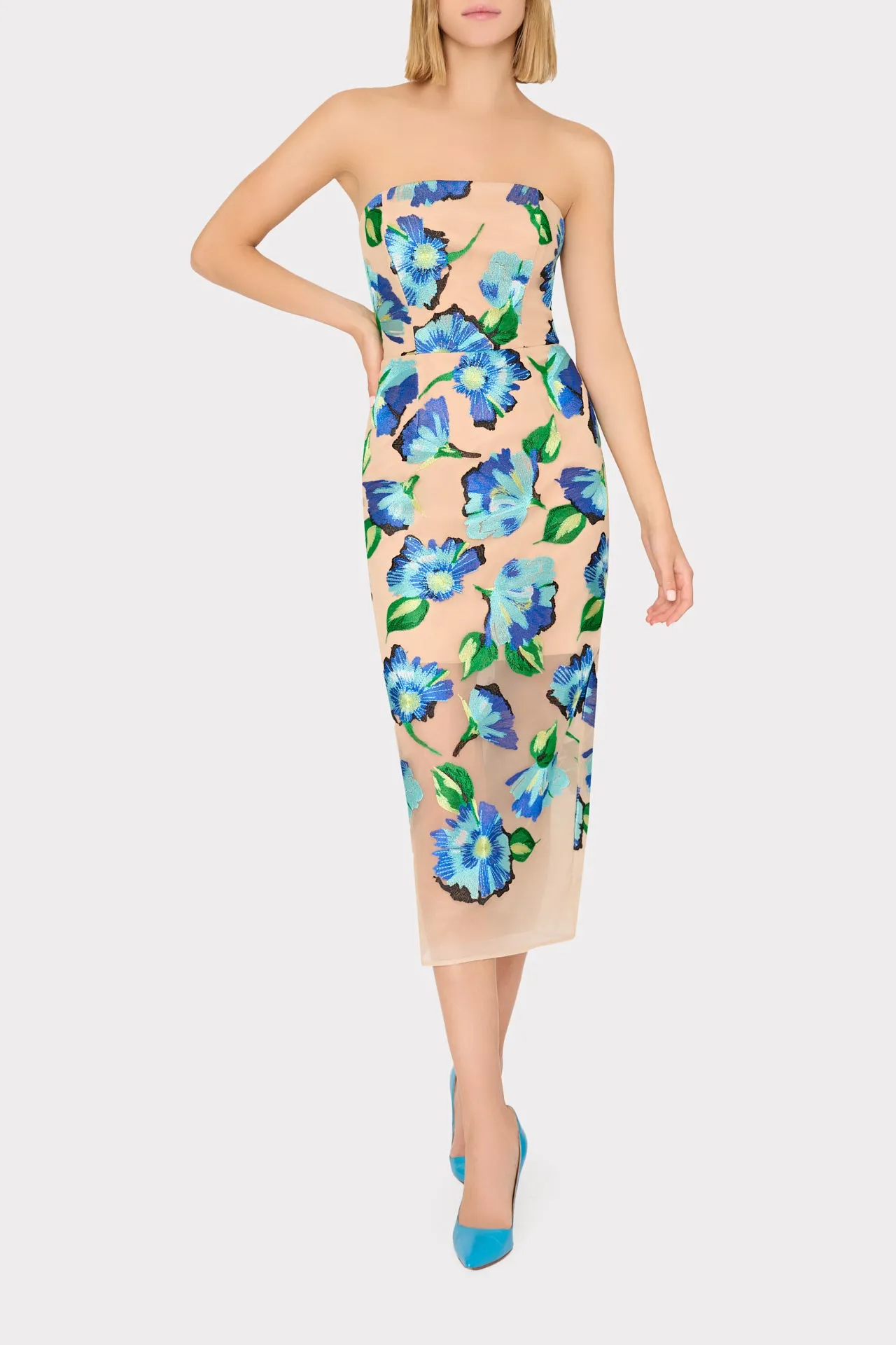 Pictorial Poppy Midi Dress