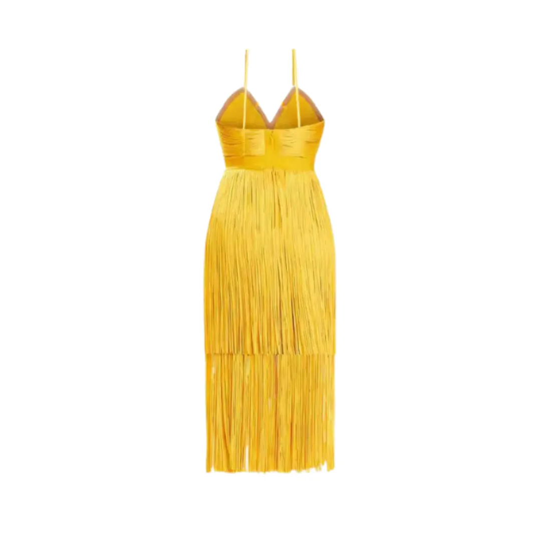 Pre Order:  Fringe Skirt Bandage Dress