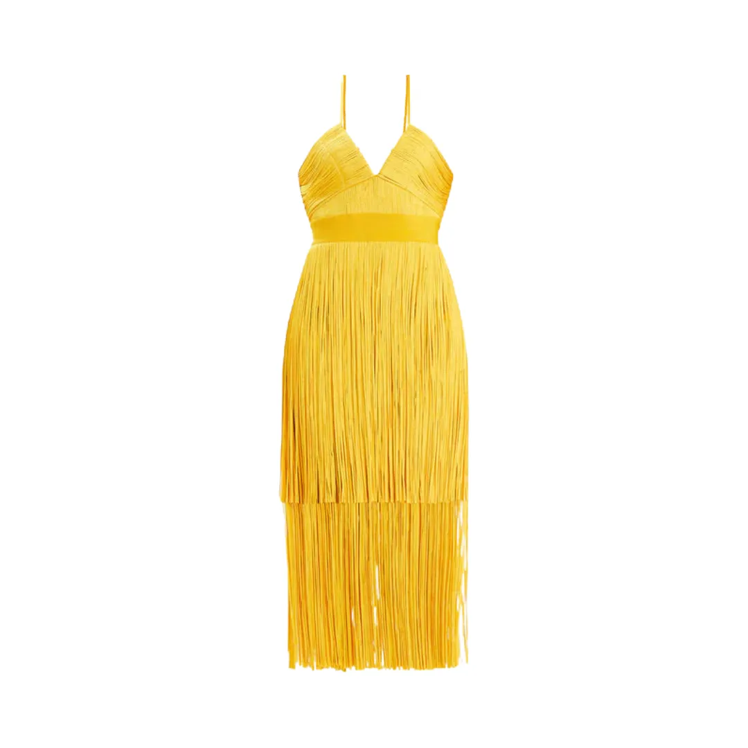 Pre Order:  Fringe Skirt Bandage Dress