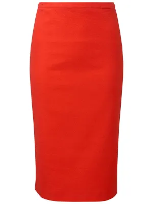 Pure Collection Tomato Red Belford Pencil Skirt UK 20 US 16 EU 48