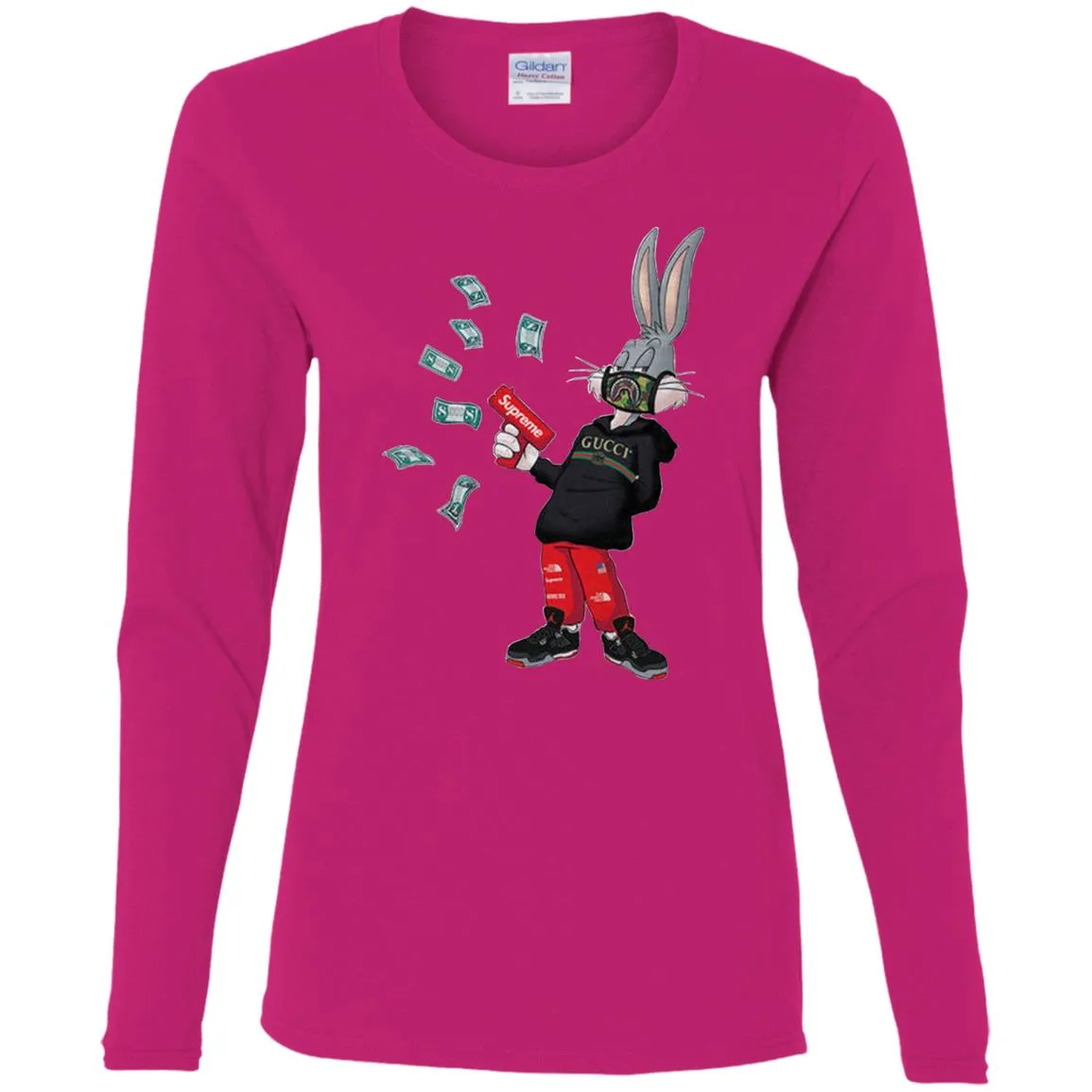 Rabbit Gucci T-shirt Women Long Sleeve Shirt