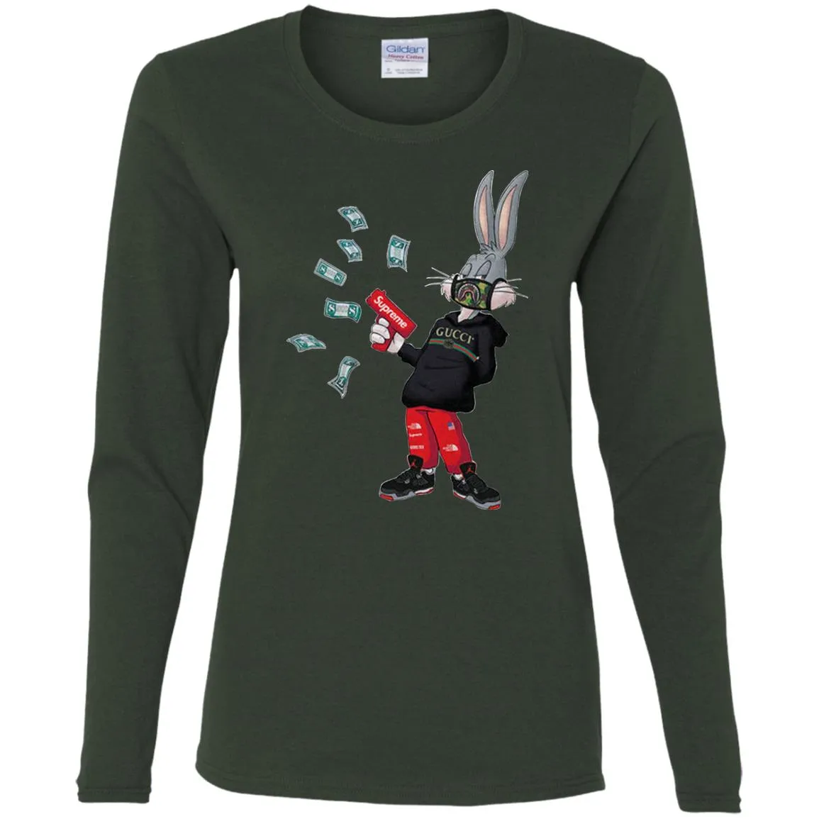 Rabbit Gucci T-shirt Women Long Sleeve Shirt