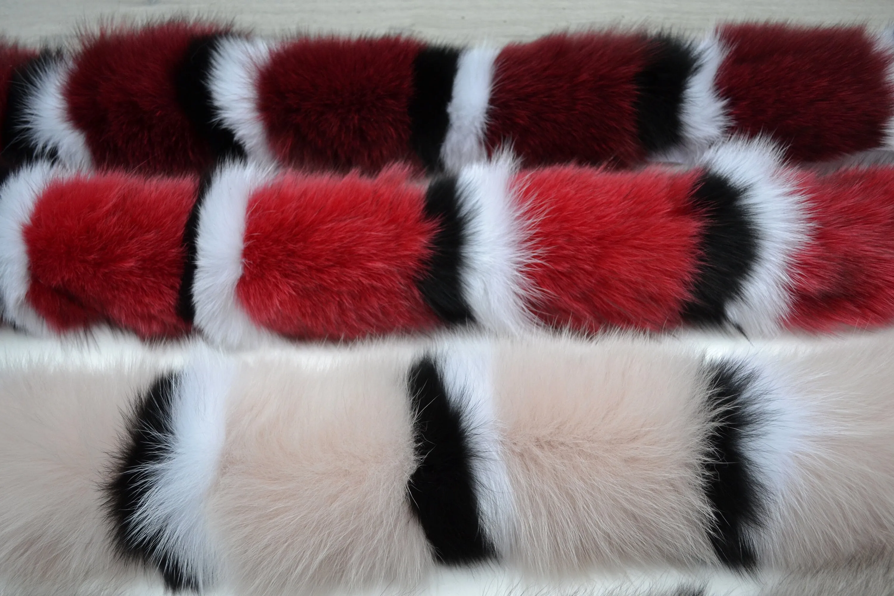 READY to SHIP, Multi Colored Real Fox Fur Collar from Pieces, Fur Trim for Hoodies, Large Fox Fur Collar, Fur Scarf, Fur Ruff, Real Fur Hood