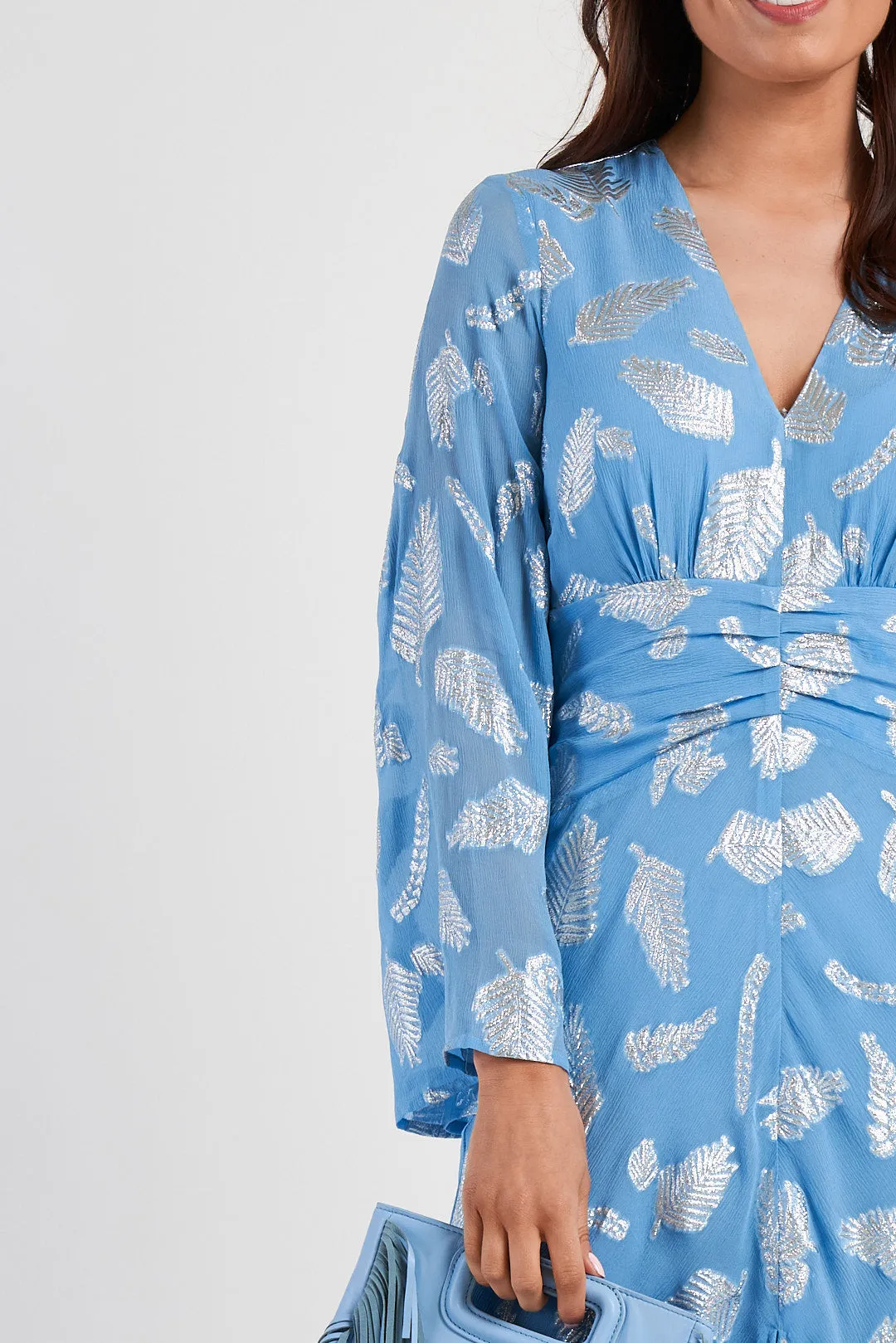 Rixo Indra Leaf Print Dress