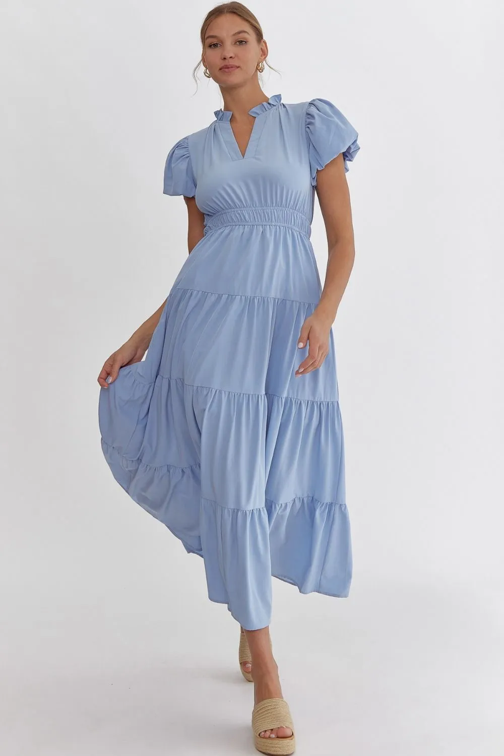 Sashay My Way Midi - Chambray