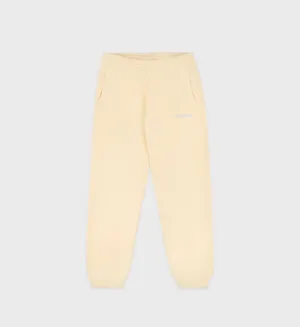 Serif Logo Kids Sweatpant - Almond/China Blue