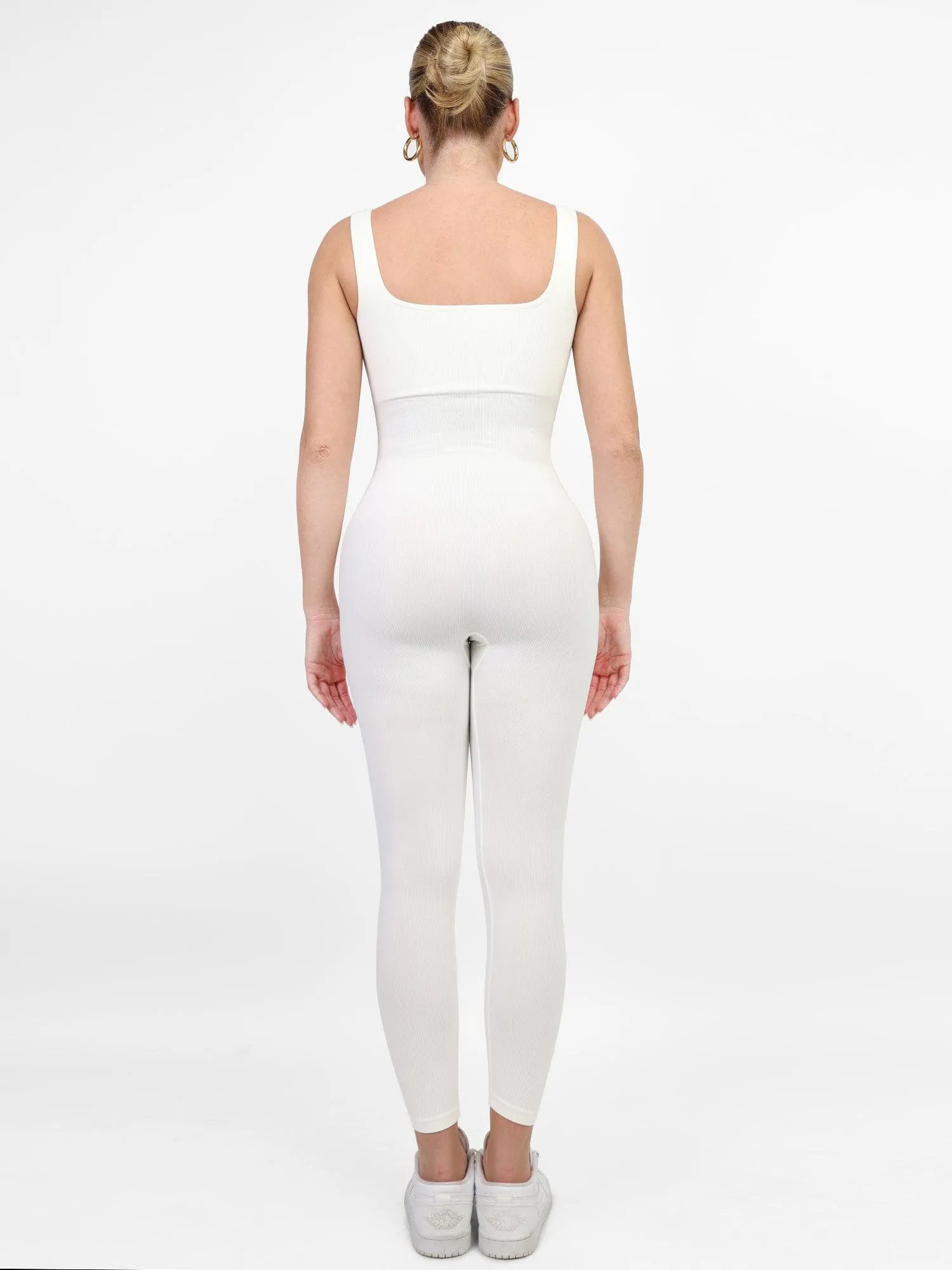 Shapewear Square Neck Seamless Tank Workout Jumpsuit