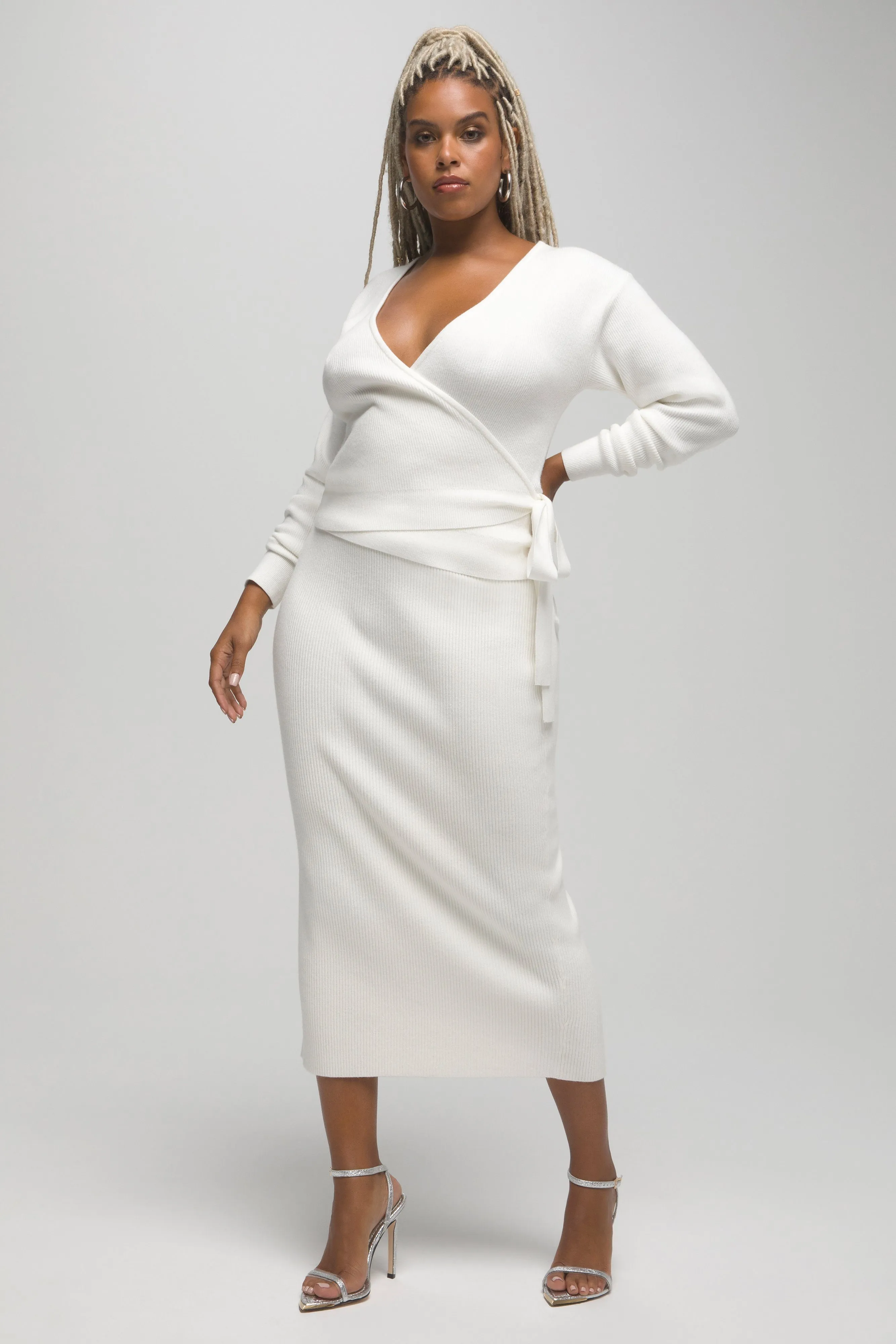 SIDE TIE RIB WRAP | IVORY001