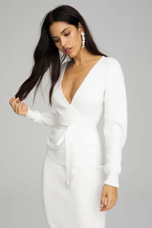 SIDE TIE RIB WRAP | IVORY001