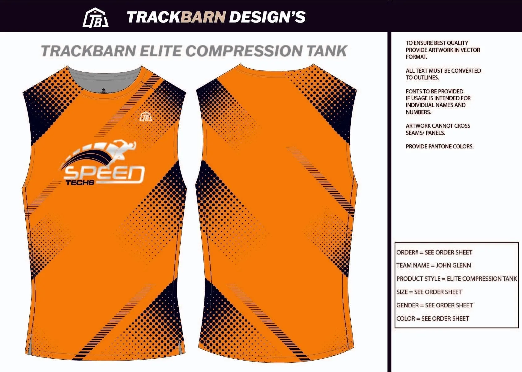 Speed-Techs- Mens Track Compression Tank