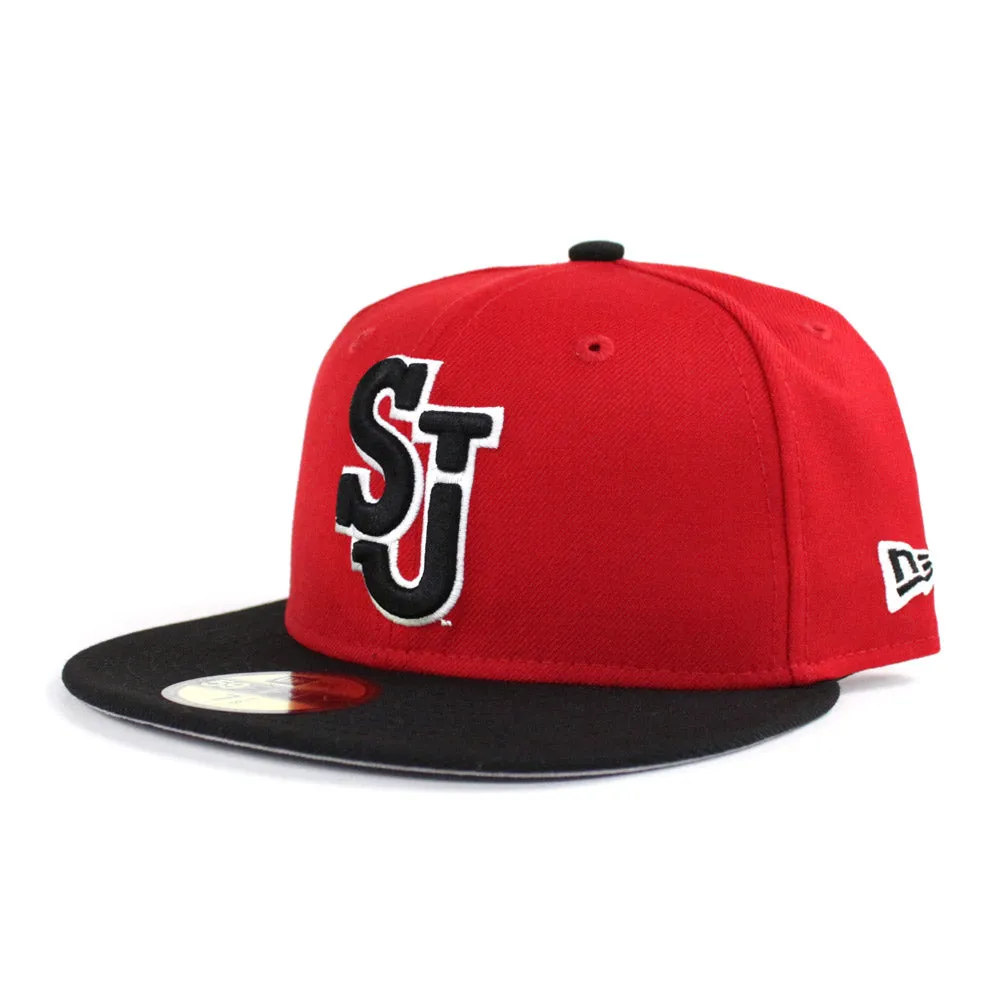 St Johns University New Era 59FIFTY Fitted Hat (NCAA Gray Under Brim)