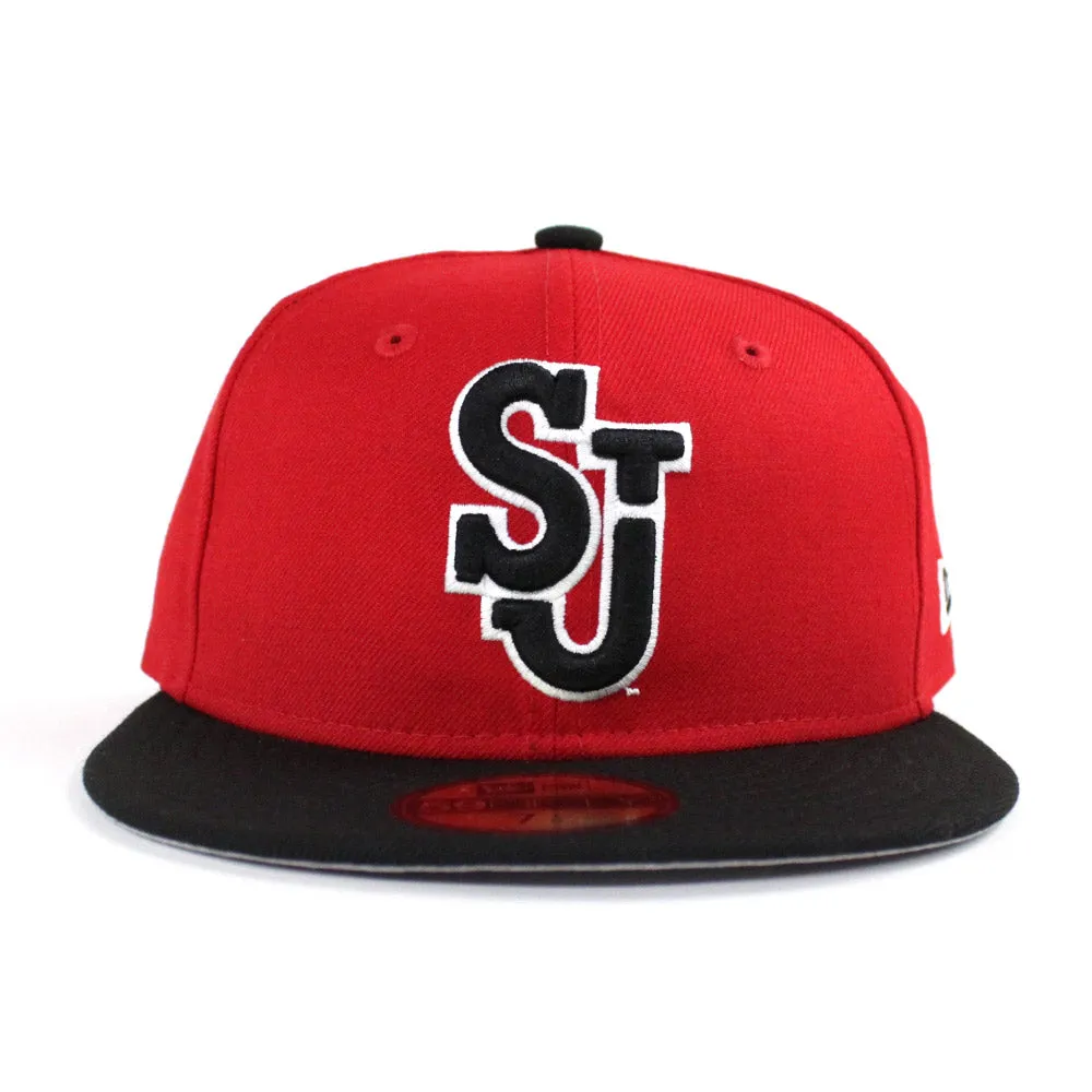 St Johns University New Era 59FIFTY Fitted Hat (NCAA Gray Under Brim)