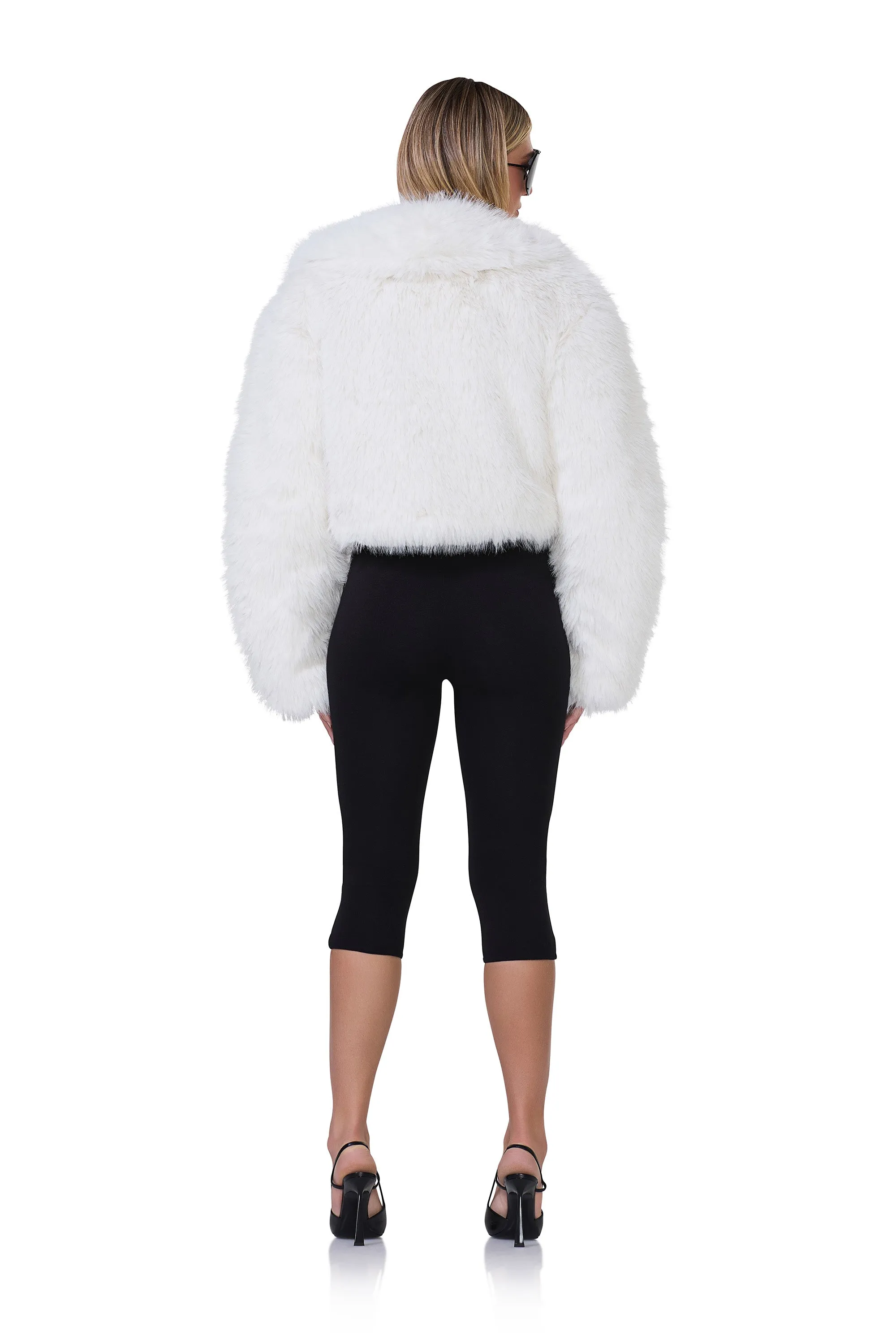 Stephanie Fur Jacket  - Off White