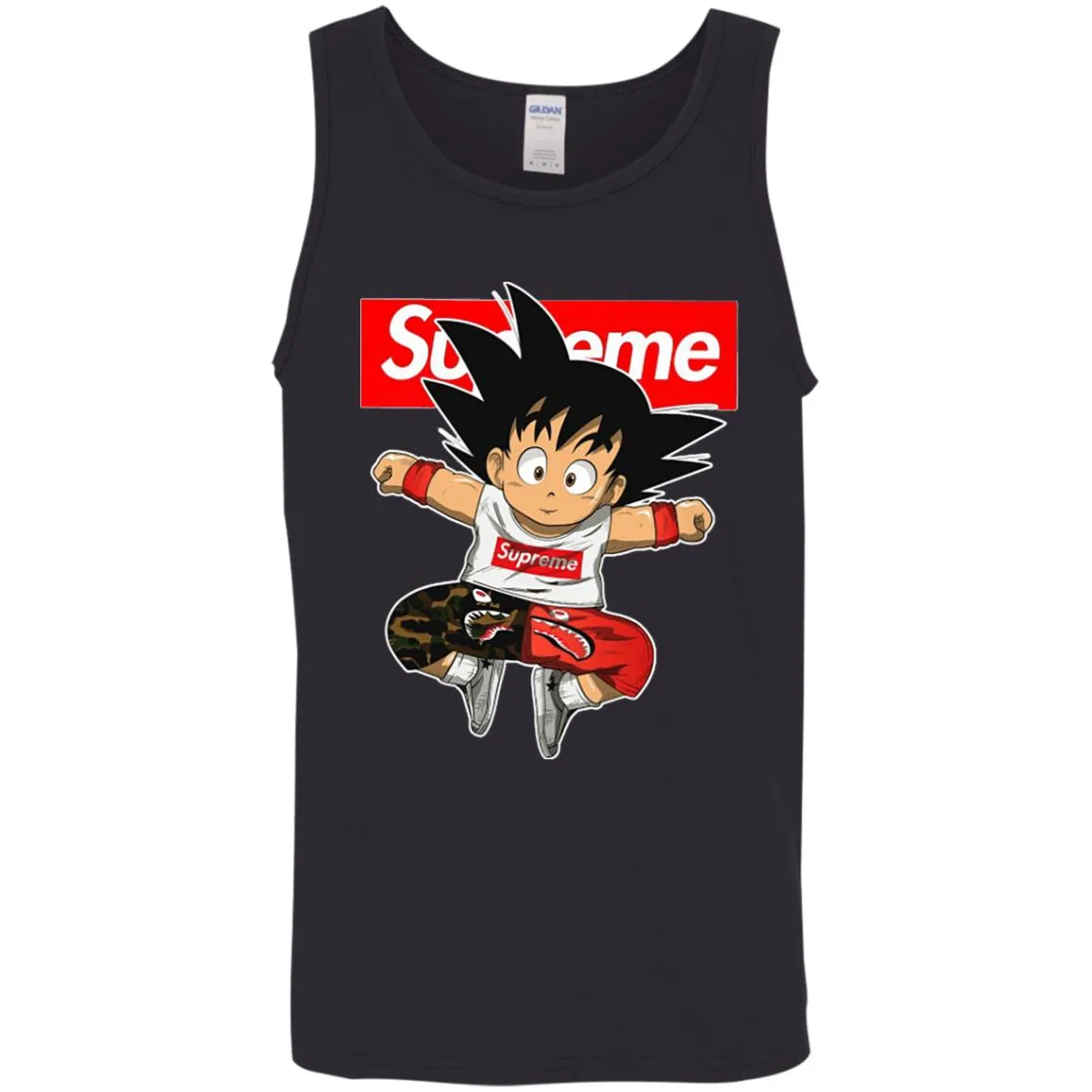 Supreme Dragon Ball Goku T-shirt Men Cotton Tank