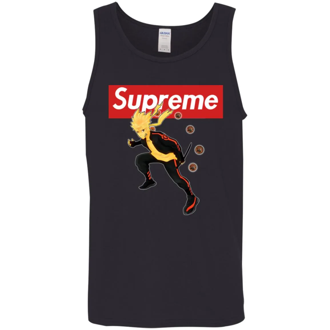 Supreme Naruto T-shirt Men Cotton Tank