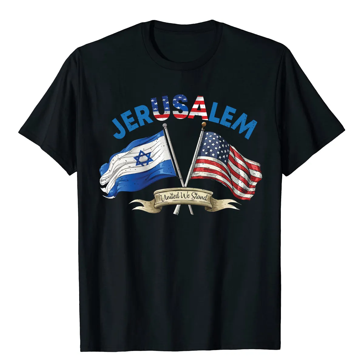 Teesdily | United We Stand With Jerusalem Shirt, Jerusalem Flag Shirt, Jerusalem Support Unisex Tshirt Hoodie Sweatshirt Mug