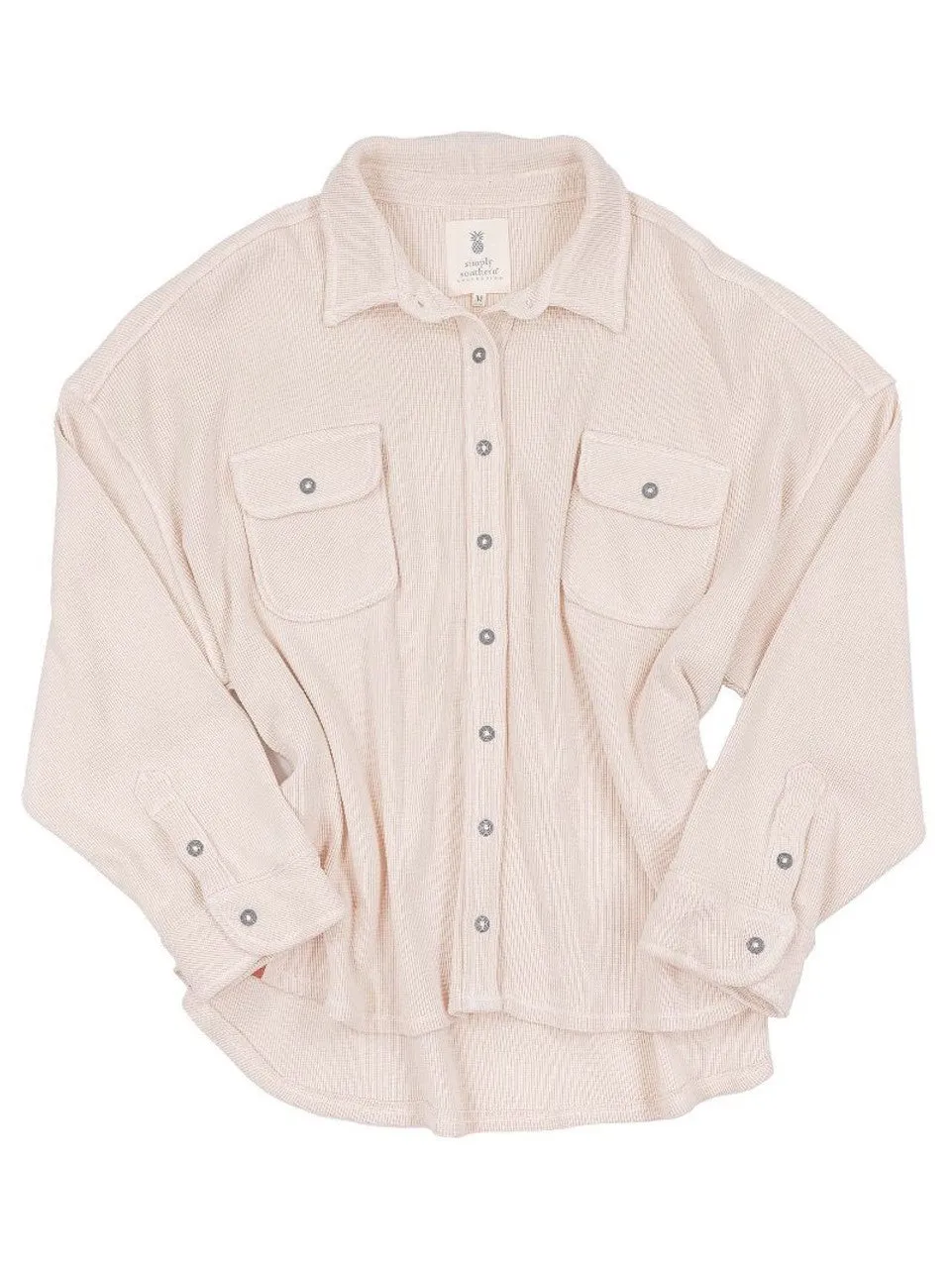 The Cool Evening Waffle Button Up