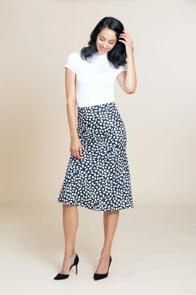 The Marnie Skirt - Black and White Print