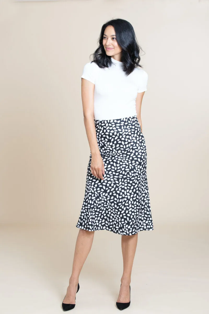 The Marnie Skirt - Black and White Print