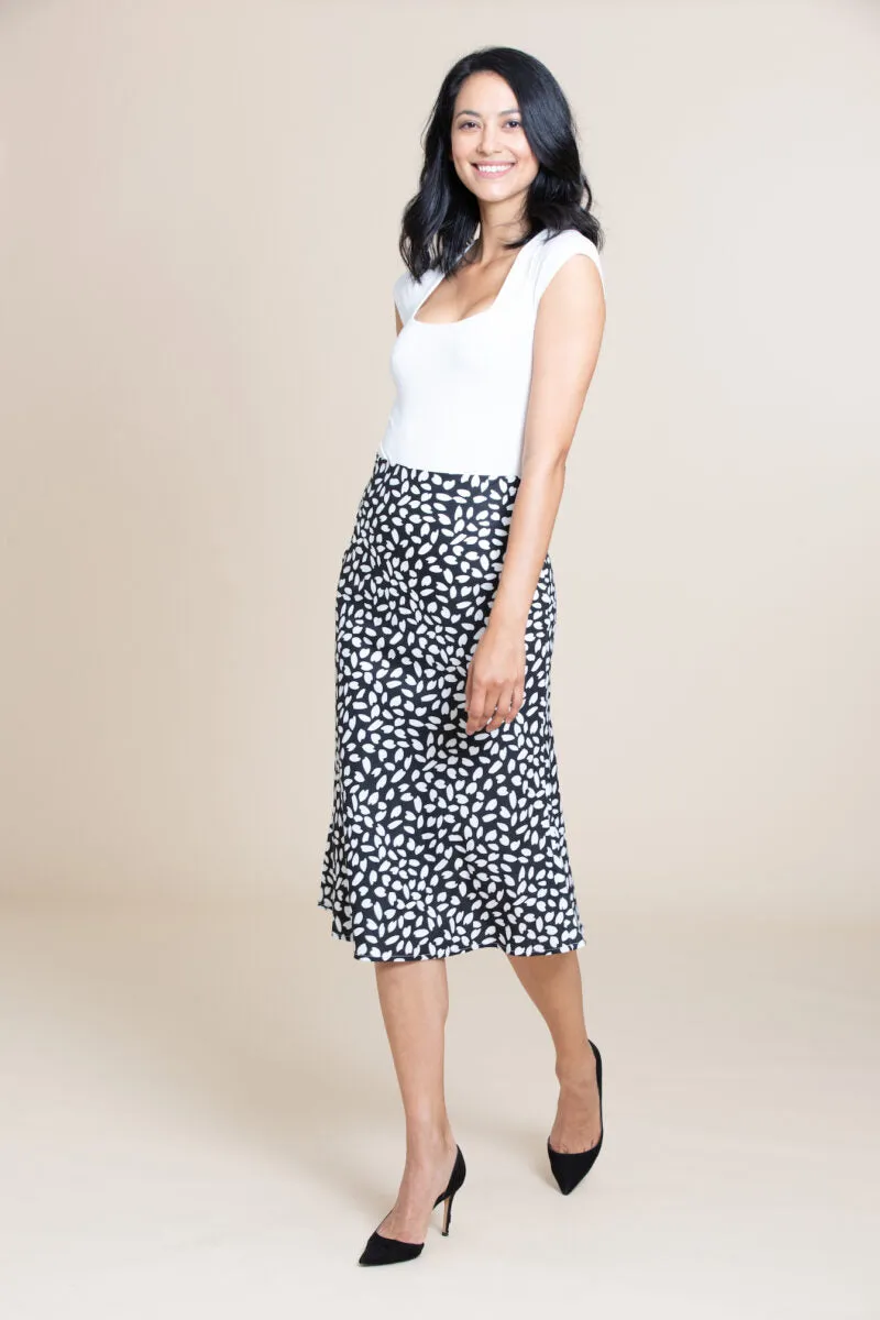 The Marnie Skirt - Black and White Print