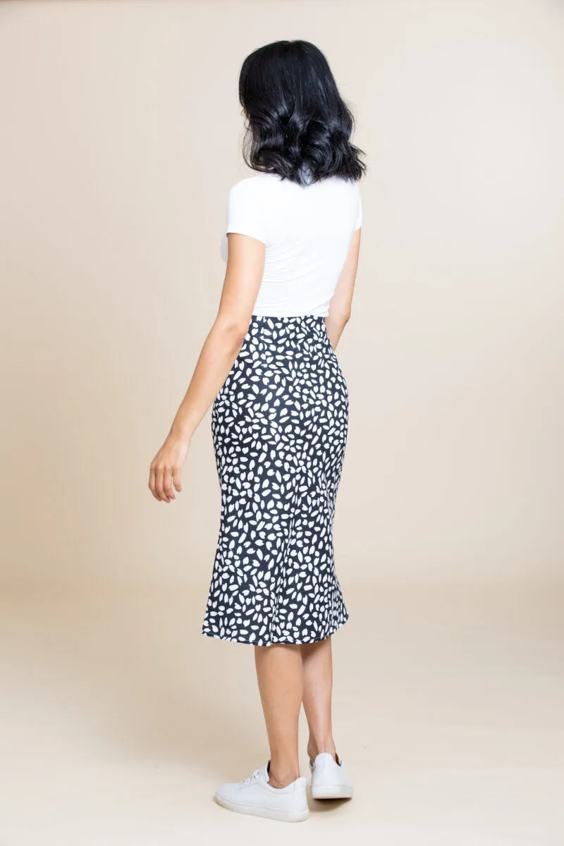 The Marnie Skirt - Black and White Print