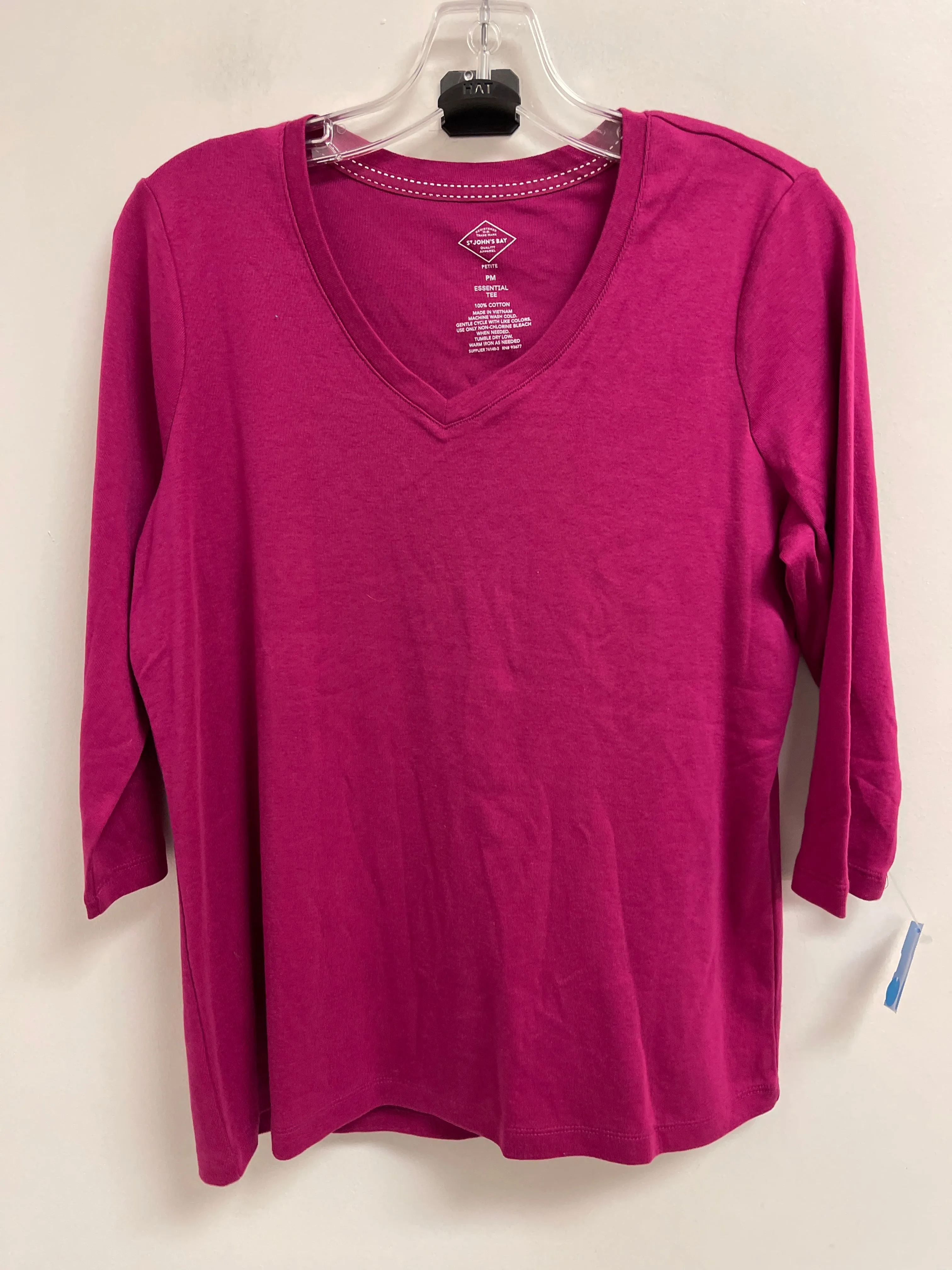 Top Long Sleeve By St Johns Bay In Purple, Size: M