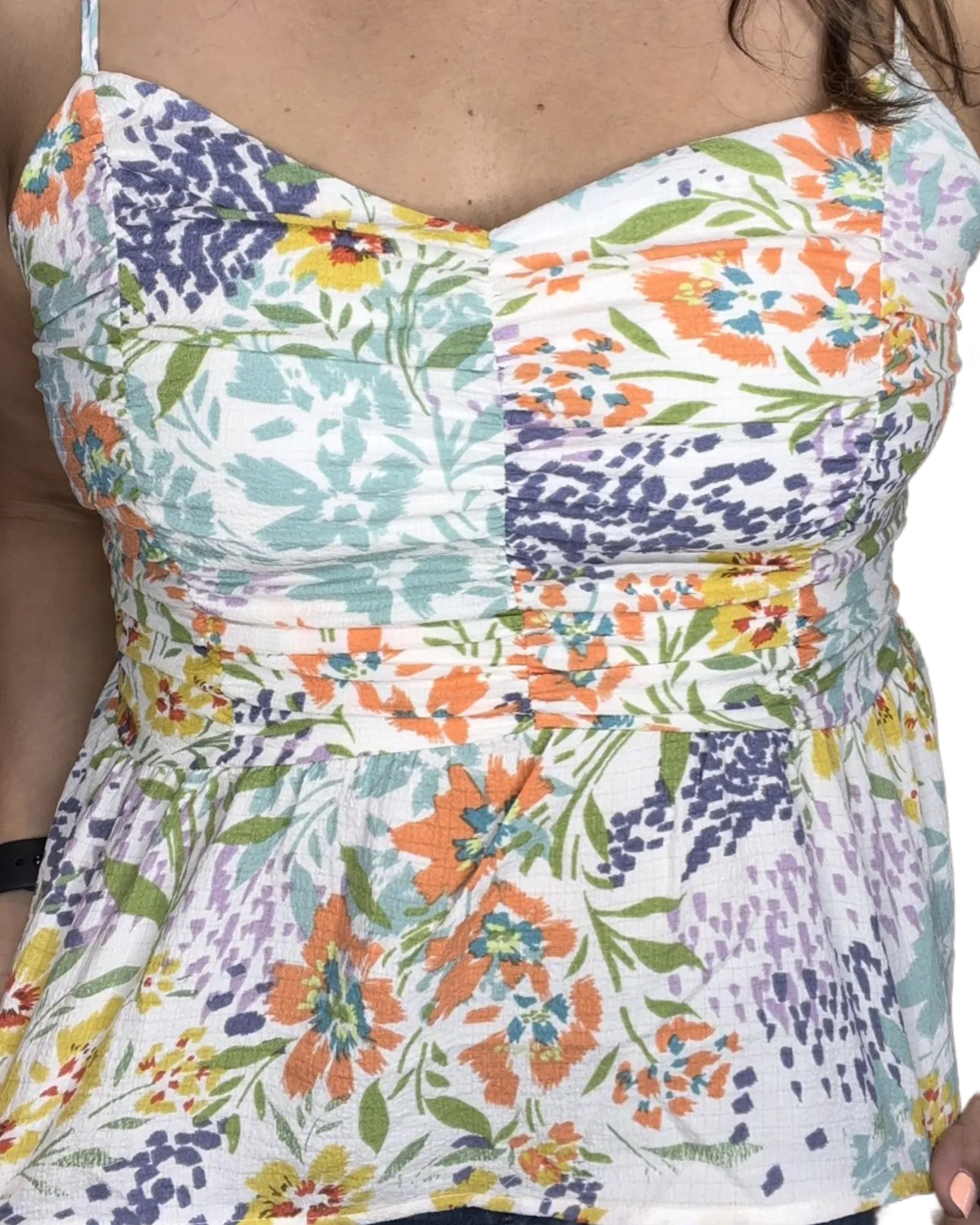 Tropical Peplum Tank