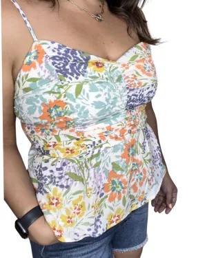 Tropical Peplum Tank