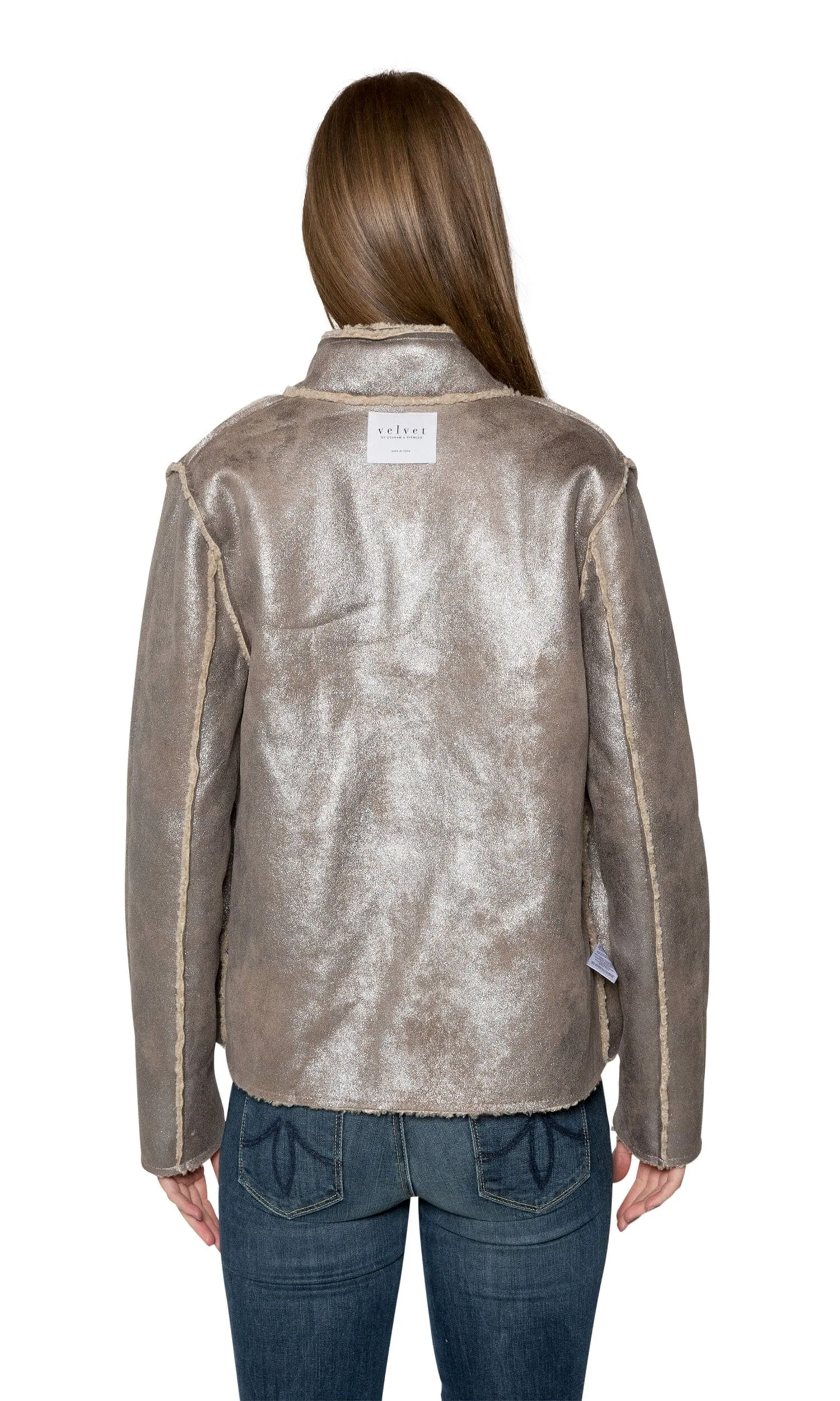 Velvet by Graham & Spencer Chatlie Reversible Faux Sherpa Jacket