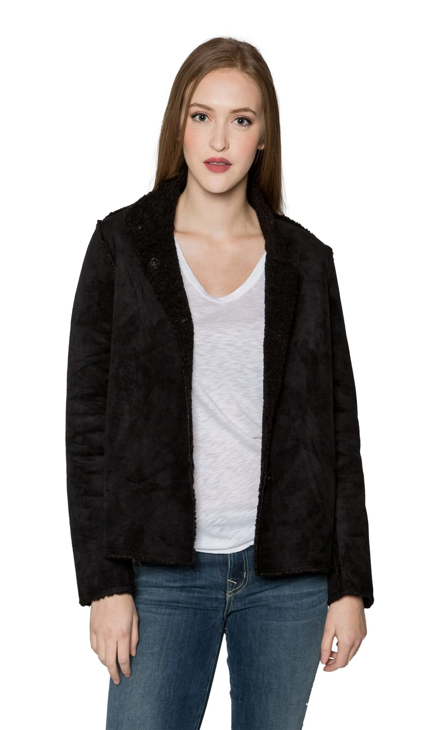 Velvet by Graham & Spencer Chatlie Reversible Faux Sherpa Jacket