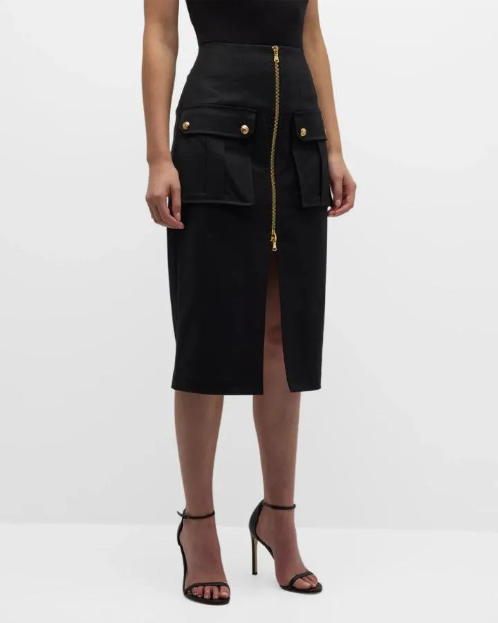 Veronica Beard Dallas Zip Front Pencil Skirt