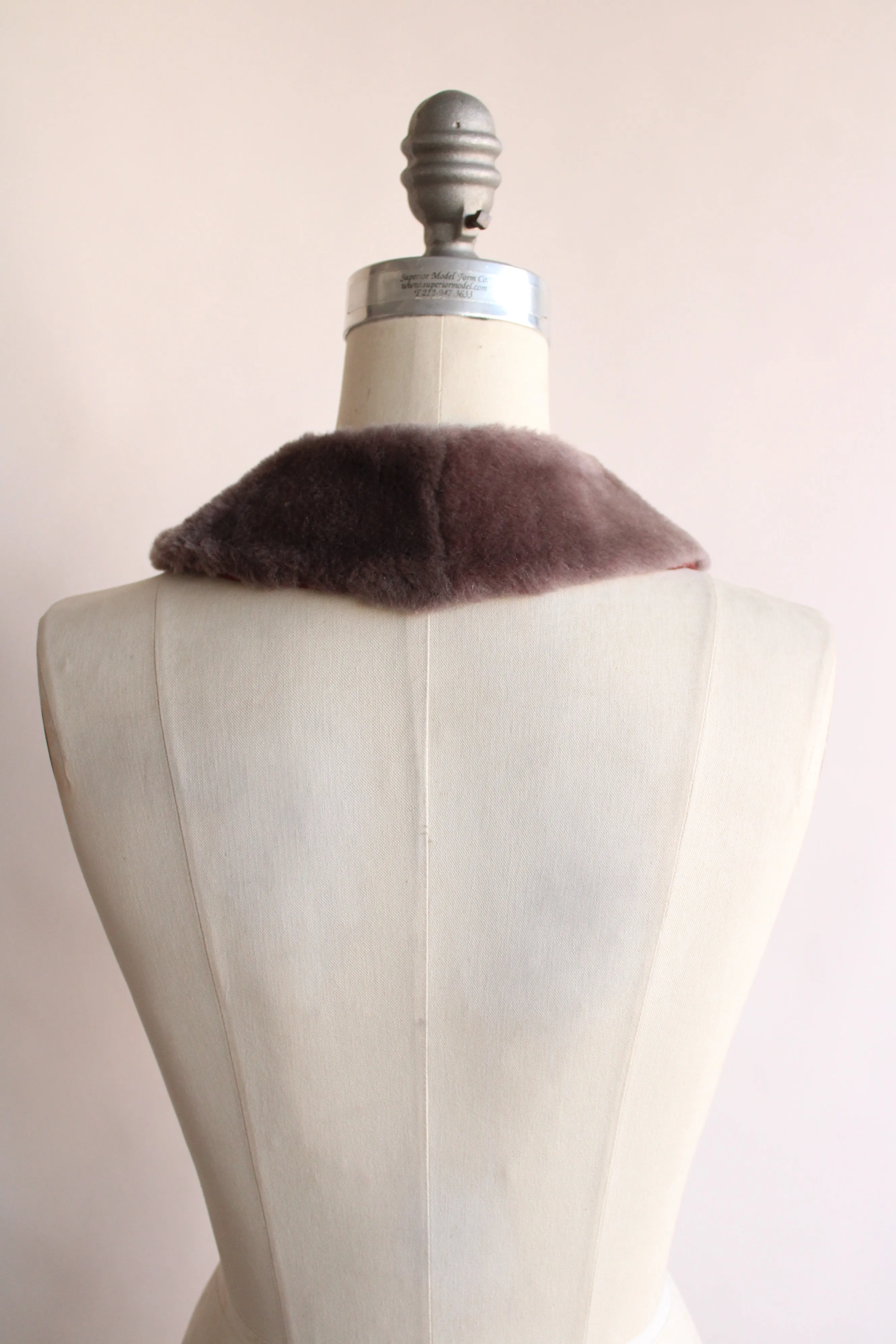 Vintage 1950s Faux Fur Collar