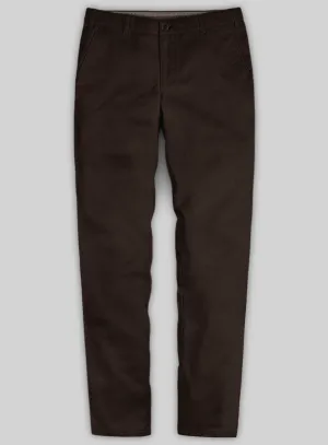 Washed Caffe Brown Stretch Chino Pants