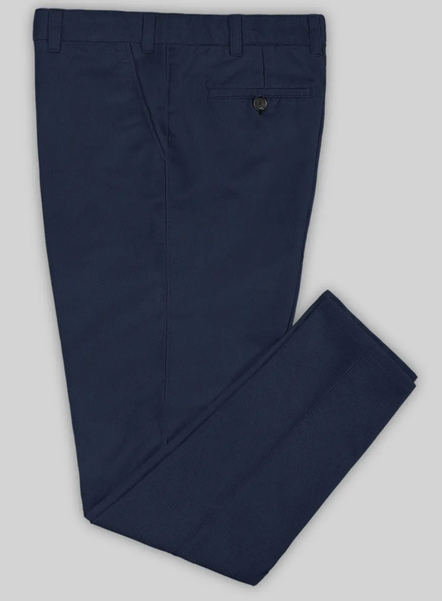 Washed Stretch Summer Royal Blue Chino Pants